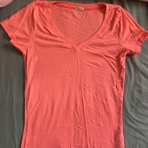 Hot Pink Hollister V-Neck